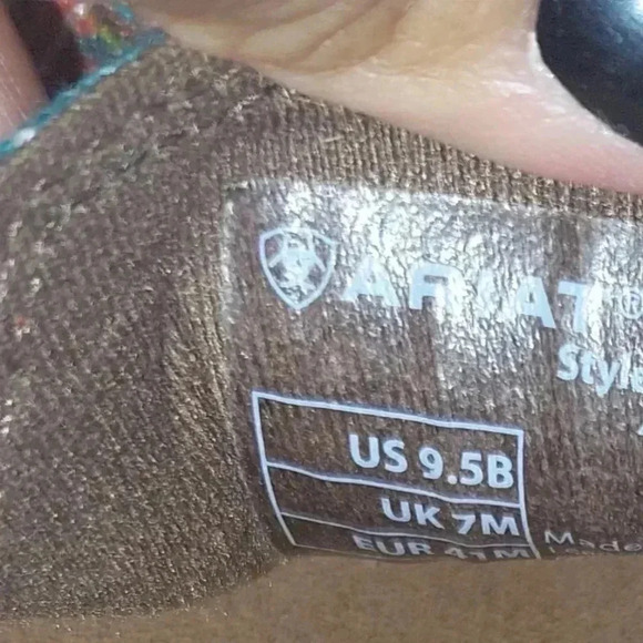 Ariat Cruiser Saddle Tan Suede/Aztec Print Shoe Womens 9.5 B - Picture 10 of 10